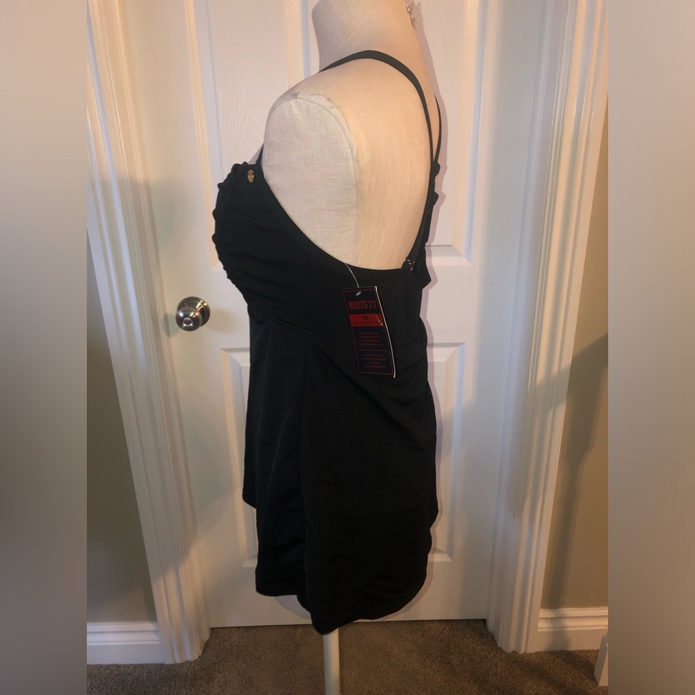 Roots Black Ruched Swimming suit - Picture 4 of 7